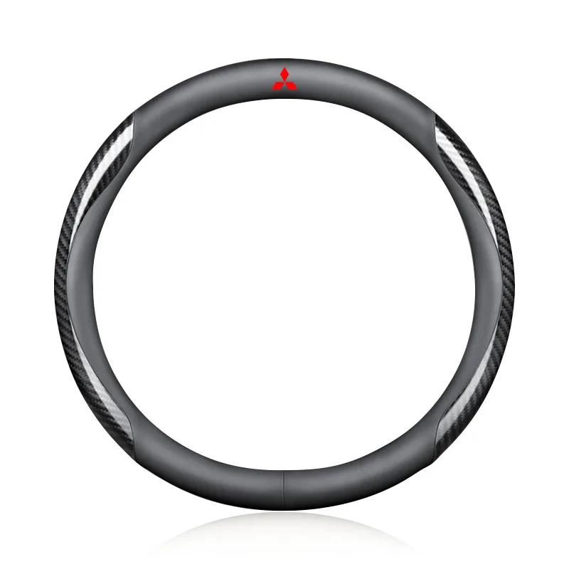 Auto-Lenkradabdeckung aus Karbonleder Autozubehör für Mitsubishi Asx Lancer Outlander Pajero Ralliart Zubehör Auto