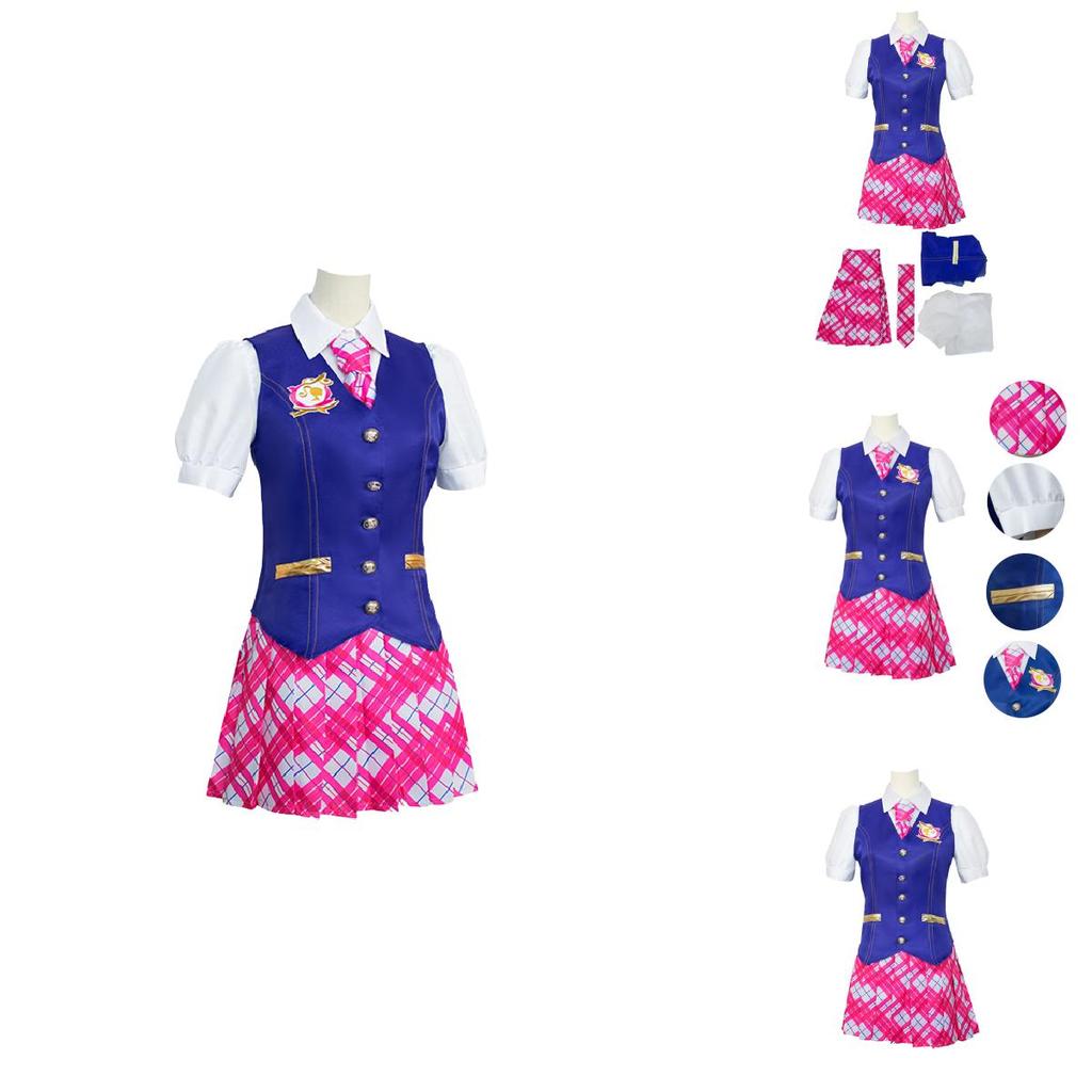 Barbie Charm Prenses Okul Üniforması Cosplay Kostümü Kadınlar İçin