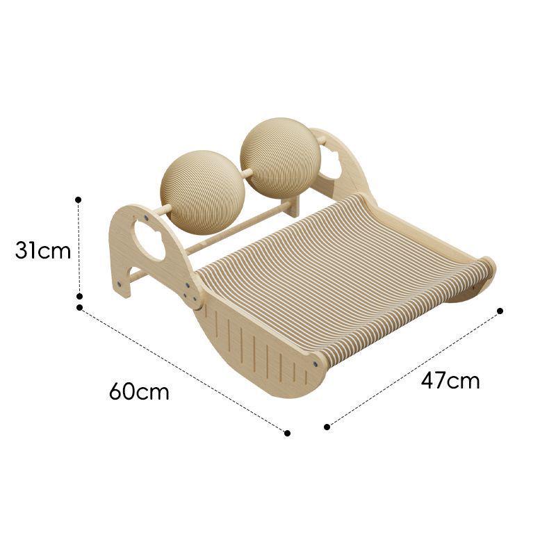 Four Seasons Durable Cat Recliner with Scratch Ball - Extra Large, Wear-Resistant Design Double Ball Recliner