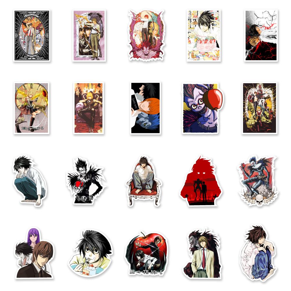 50 Anime Death Note Notebook Skateboard Suitcase Water Cup Doodle Decoration Stickers