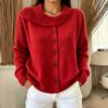 Women's Color Asymmetric Lapel Long Sleeve Pullover Top for Everyday Fashion