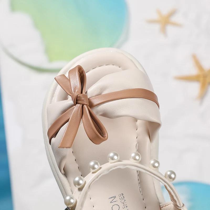 Girls' Shoes Children's Princess Kids Sandals 2025 New Summer Baby Soft Soled Ocean Beach Big Children's Sandals