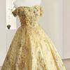 Abito Coro d'Oro 1011 Performance Primaverile Colore Soffice Abito da Sposa Esame d'Arte Solo Studente Femminile Semplice Abito da Performance