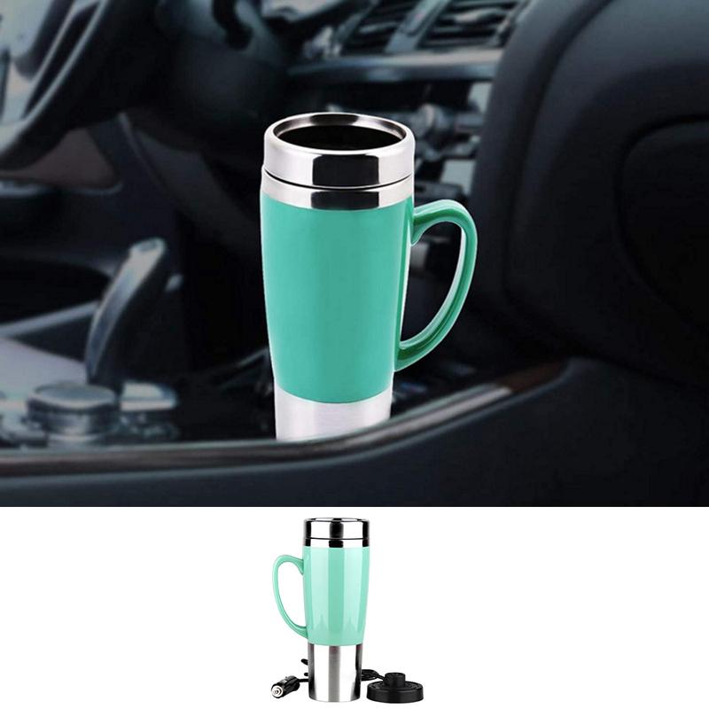 12V Car Electric Kettle Car Heating Cup Portable Stainless Steel Water Warmer Bottle Thermos cup Car Kettle