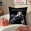 Singer CChester BBennington Cushion Cover Pillowcase Short Plush Invisible zipper Room Sofa Cushion Cover