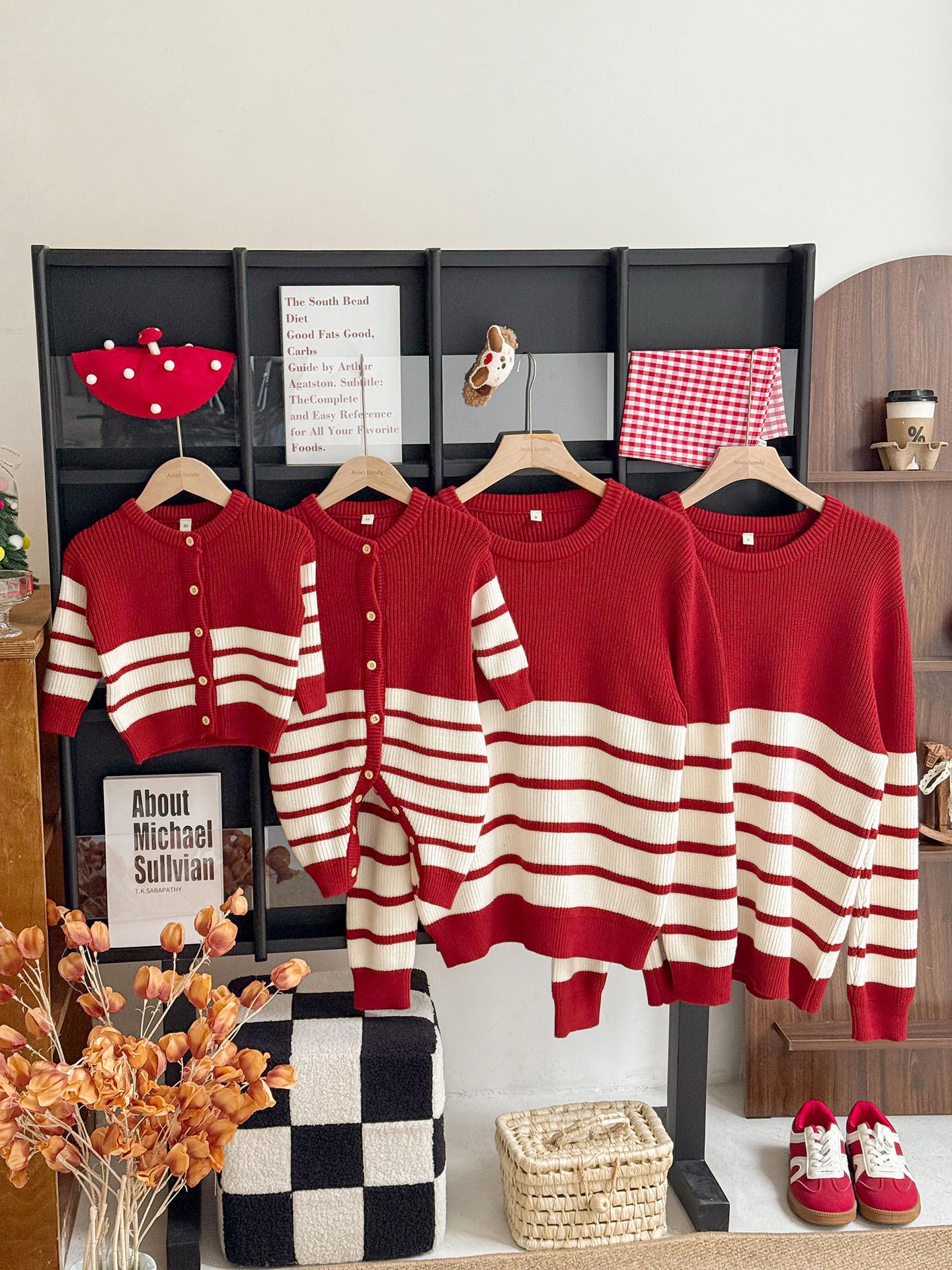 

Baby Knit Romper: Autumn Winter Color Block Striped Sweater Jumpsuit 100 Top