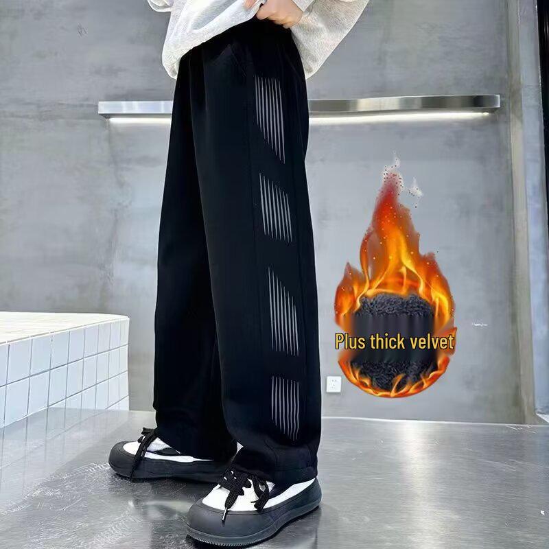 

Зимние брюки прямого кроя на флисовой подкладке для мальчиков для повседневной и спортивной одежды 160 cm