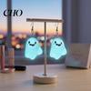 Eye-catching Earrings Ghost Glow-in-the-Dark Pendant for Women Decor, Fun Unique Lightweight Jewelry Cute Earrings, Necklace Halloween Cartoon