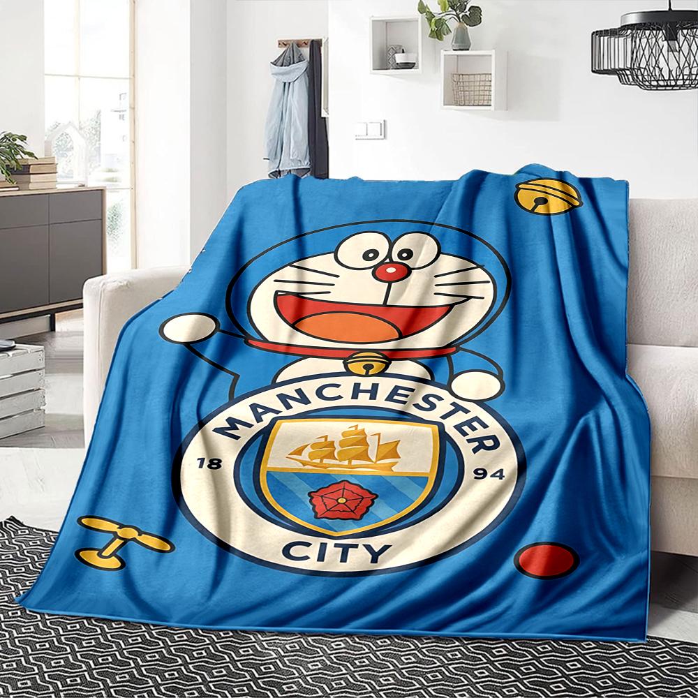 Manchester City Wappen Decken Flanell Bedruckt Atmungsaktiv Warm Überwurf für Zuhause Büro Bettwäsche 0708a21