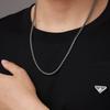 Men's Trendy Titanium Steel Venetian Box Chain Necklace - Stainless Steel Square Bare Chain