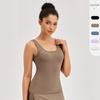 Womens Square Neck Yoga Top Seamless Quick-Dry Workout Tank Fitness Running Crop Slim Fit