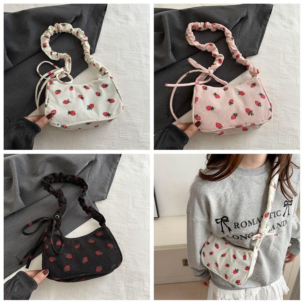 Large Capacity Corduroy Tote Bag Korean Style Handbag Portable Underarm Bag  Women розовый