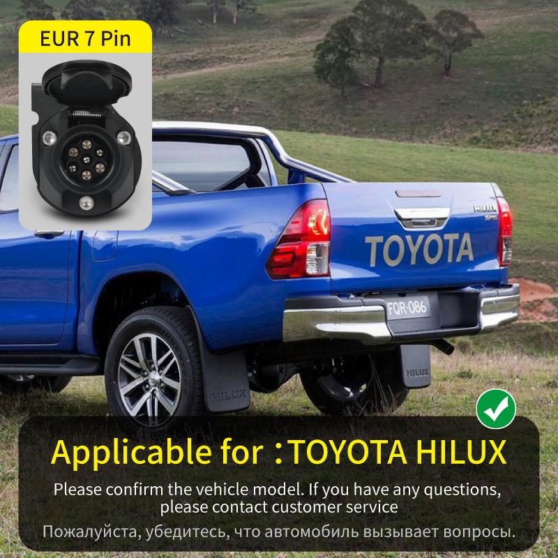 

For TOYOTA Hilux Trailer Wiring Harness Kit Eur 13/7 pin trailer RV tail light signal Australia 12/7 pin Hilux EUR 7 Pin