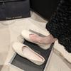 Soft-soled Mary Jane shoes round head shallow mouth spring and summer 2025 new commuter versatile one-word strap single shoes flat women's shoes