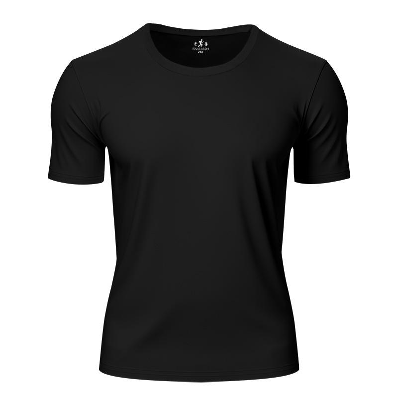 Unisex Asiatisches Schnelltrocknendes Atmungsaktives Einfarbiges Kurzarm Marathon Fitness Nadelöhr T-Shirt