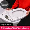 [Installiert in 1 Sekunde] Verdickter, bruchsicherer Toilettensitz, kompatibel mit allen Marken, U/V/O-förmigen Toilettensitzen