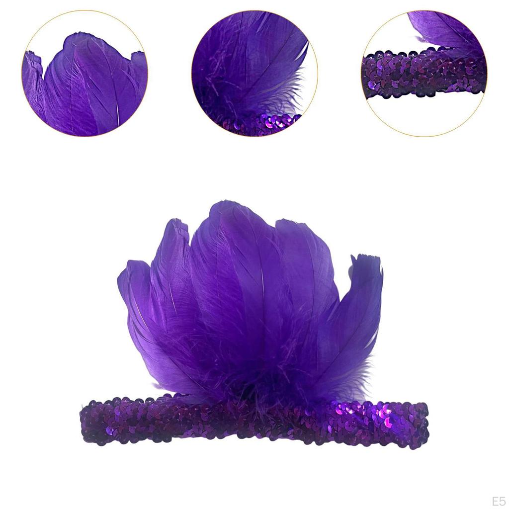 Feather Headband Decoration Headwear for Costume Party Halloween Dance