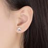 Chic Cherry Blossom Zirconia Stud Earrings for Women - Romantic Floral Fashion Accessories