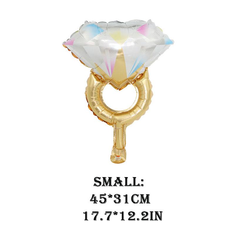 

Кольцо в форме бриллианта фольгированные шары помолвка свадебные принадлежности украшения Small золотистый