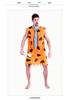 Halloween Yellow Spotted Adult Male Savage Cosplay Costume for Performances