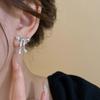 S925 Silver Bow Knot Stud Earrings Elegant Simple Cute Jewelry For Women Girls Fine Piercing Ear Accessories