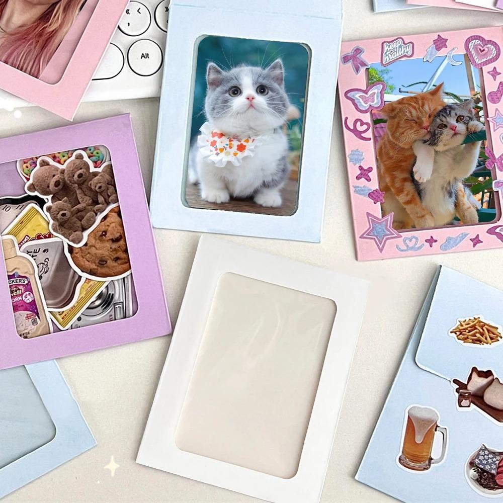 10 Teile/paket Karte Beutel Foto Karte Halter Candy Farbe Karten Verpackung Tasche Büro Schule Liefert