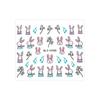 3D Self-Adhesive Glitter Easter Nail Stickers Ble 1098D