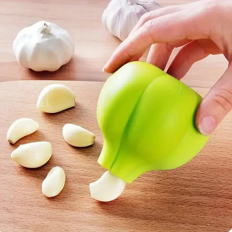 Hands-Free Silicone Garlic Peeler Edible Silica Manual Garlic Peeling Bag Rub and Peel Quickly Kitchen Vegetables Tools Gadgets