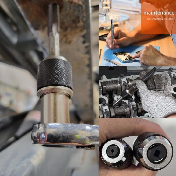 3PCS Tap Holder Socket Set for Seamlessly Threading and Extraction with 3/8Inch Drive Adapter Square Shank Connectors