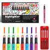 16Pcs Multicolored Glowing Highlighter Fluorescent Color Marker Pens For Note Taking Sketching Highlighting Doodling