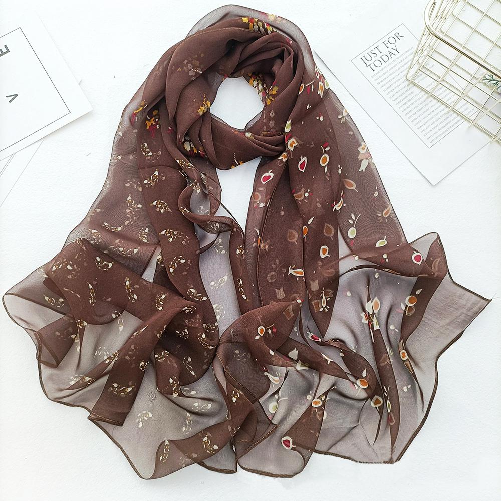 Fashion Silky Georgette Chiffon Scarf Women Long Soft Thin Wrap Scarf Shawl Beach Kerchief Scarves Georgette Scarf Voile Scarf