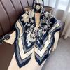 New Retro Fashion Printed 91 Large Square Scarf Women's Spring and Autumn Thin Versatile Scarf Multi-functional Windproof Shawl