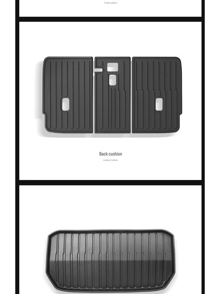Trunk and Floor Mat Set for Tesla Model Y3 Refresh - TPE Material, Front and Rear Coverage