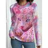 Autumn Leopard  Print Long Sleeve T-Shirt Women's Casual T-shirts Fashion Oversized Tops Tees Streetwear Female Clothing