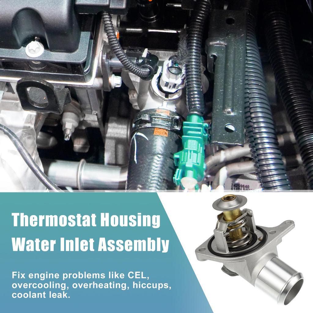 uxcell Engine Thermostat Housing Assembly Outlet Thermostat Fits Chevrolet Silver Ado 2500 1999-2003 Number 12571261