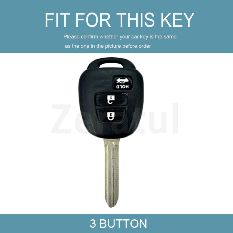 3 Buttons Auto Keyless Car Key Cover Case For Toyota Camry Rav4 Corolla Tacoma Vios Prius C Highlander Remote Shell Fob