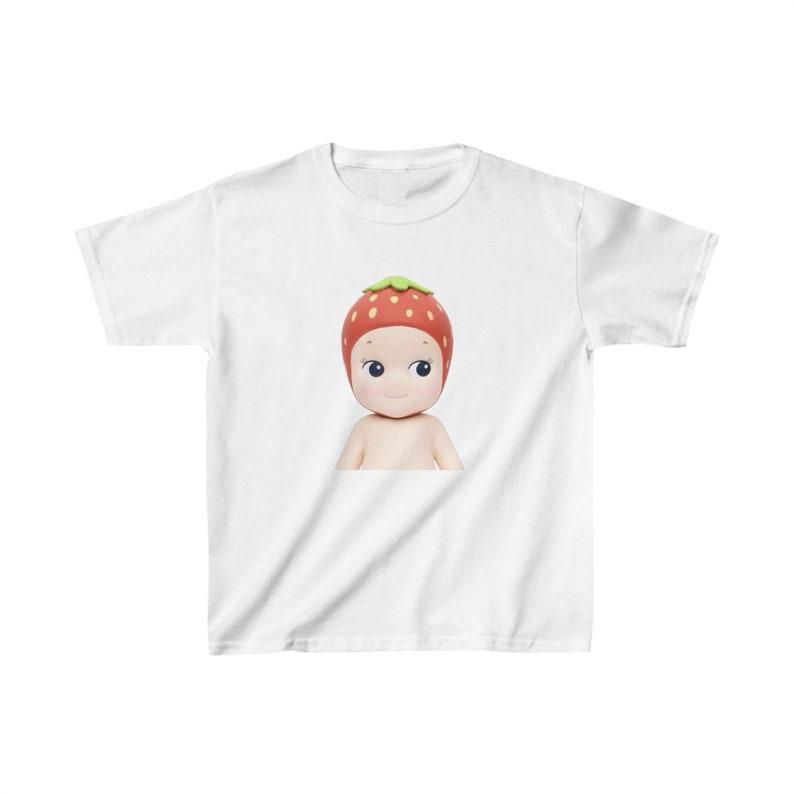 Sonny Angel Baby Tee | Strawberry, Y2K Graphic Baby Tee, 90s Baby Tee, Graphic Shirt Crop, Coquette, Vintage Design 110