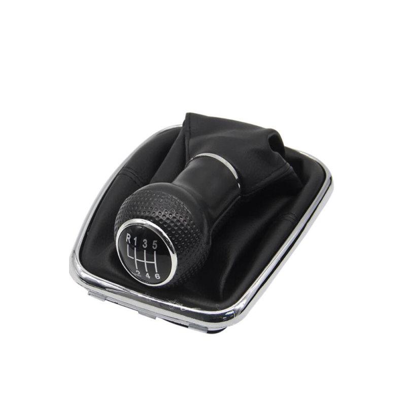 5/6-Gang Schalthebelknauf Schalthebel Schalthebelmanschette Stiefel PU-Leder Für Volkswagen VW 2003-2008 Golf 4 IV