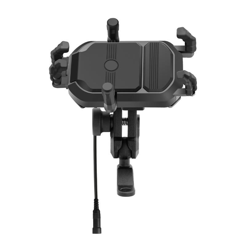 Motorcycle Phone Holder 15W Wireless Charger USB Fast Charging Bike Rack Support