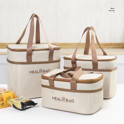 Portable Insulated Lunch Box Storage Bag Large Capacity Waterproof&Dustproof Picnic Handbag Food Thermal Bag