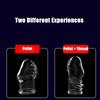 Extension Reusable Condom Penis Sleeve Male Enlargement Time Delay Clit Massager Cover Crystal Clear Adult Sex Toy