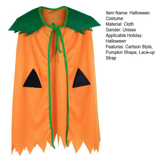 Yousheng děti Halloween kostým Šněrovací Cape Dýně Candy Kabelka Kreslený Topper Hat Cosplay Performance Halloween Party Oblečení