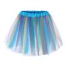 Polyester Flared Skirt With Pleats And Mesh For Casual Women