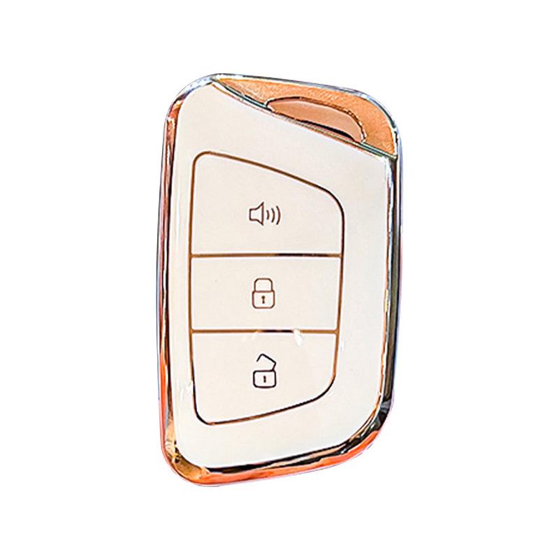 Compatible Car Key Cover for JAC Jiayue A5, X4, X7, iC5, iEVS4/7S, T8 Refine, S4, S7, M6 with Buckle