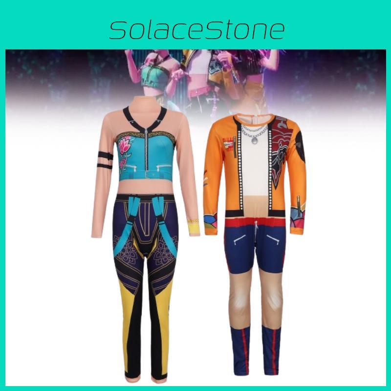 Kpop Hunters Demon Zoey Rumi Cosplay Jumpsuit Costume Halloween Performance
