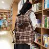 Zaino nuovo zaino a quadri retrò grande capacità leggero versatile zaino casual zaino scolastico per studenti delle scuole medie e superiori giapponesi