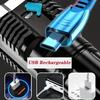 4 LED Mini Flashlight Rechargeable Powerful Portable Torch High Lumens Outdoor Camping Night Flashlights Built in Battery