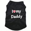 Dog Vest I Love My Mommy Daddy Puppy T-Shirt Summer Sleeveless Pet Clothing for Small Medium Dogs Cats Apparel