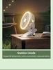 USB Rechargeable Clip-On Fan with Night Light for Dorms and Offices