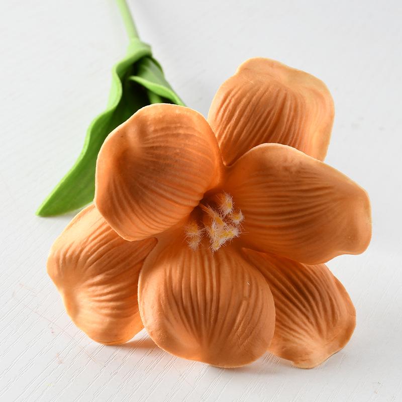 Orange-Themed Wedding Aisle Simulation Flower Arrangement - Artificial Home Decor Row Flowers